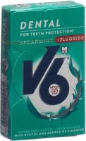 Produktbild von V6 Dental Care Kaugummi Spearmint+fluoride Box