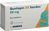 Produktbild von Quetiapin XR Sandoz Retard Tabletten 50mg 60 Stück