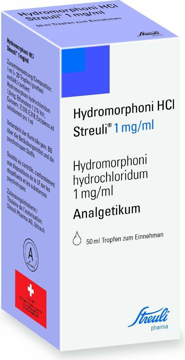 Hydromorphoni HCl Streuli Tropfen 1mg/ml Flasche 50ml in der Adler Apotheke