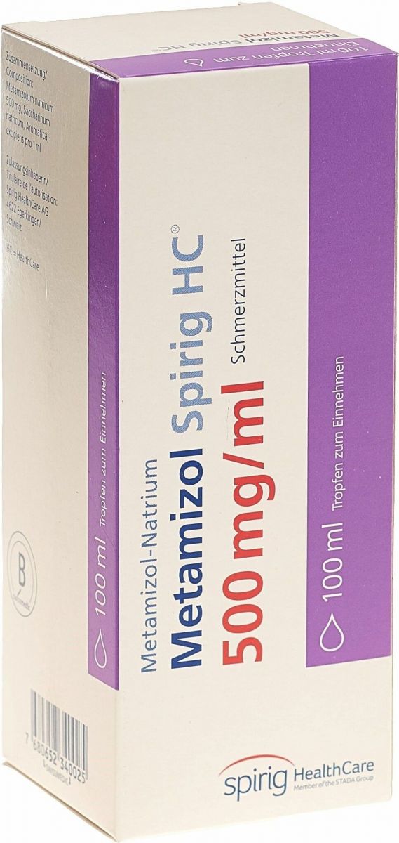 Metamizol Spirig HC Tropfen 500mg/ml 100ml in der Adler Apotheke