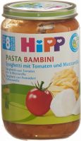 Produktbild von Hipp Pasta Bambini Spaghetti Tomat Mozzar 8m 220g