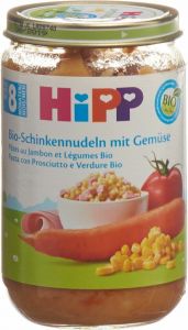 Produktbild von Hipp Bio-Schinkennudeln M Gemüse 8m (neu) 220g