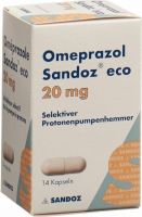 Produktbild von Omeprazol Sandoz Eco Kapseln 20mg Dose 14 Stück