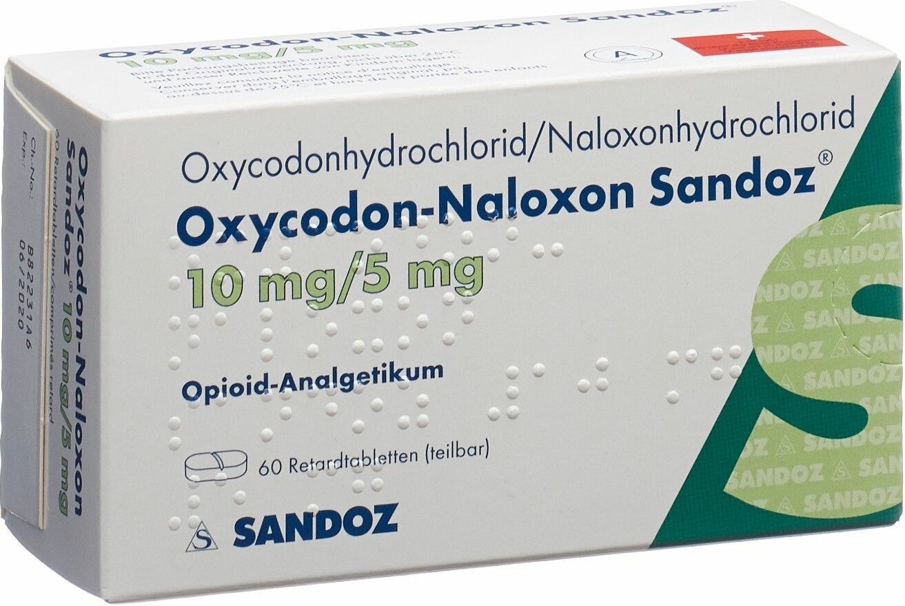 Oxycodon-naloxon Sandoz 10mg/5mg 60 Stück in der Adler Apotheke