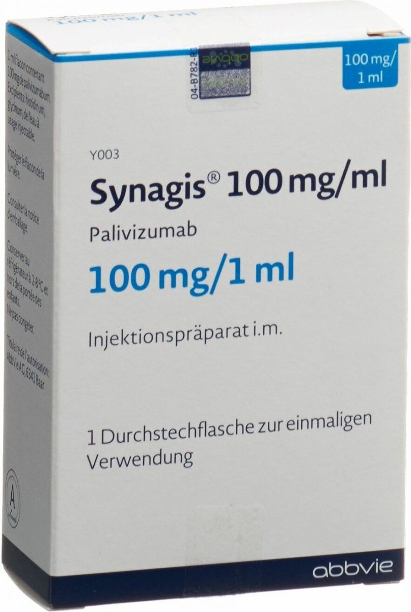 Synagis Injektionslösung 100mg/1ml Durchstechflasche in der Adler Apotheke