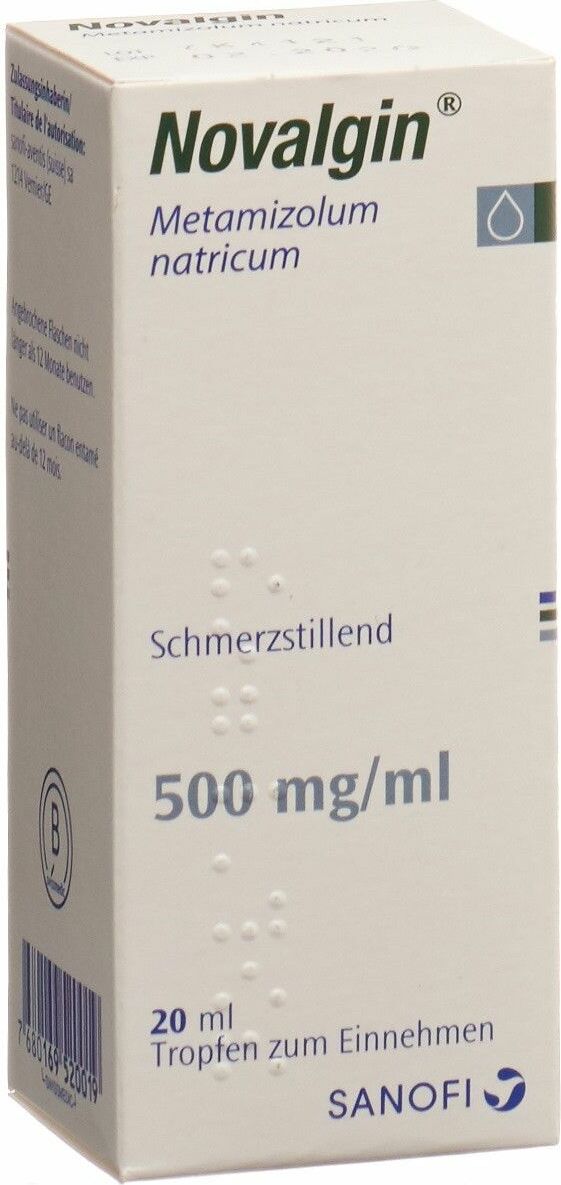 Novalgin Tropfen 0.5g/ml 20ml in der Adler Apotheke