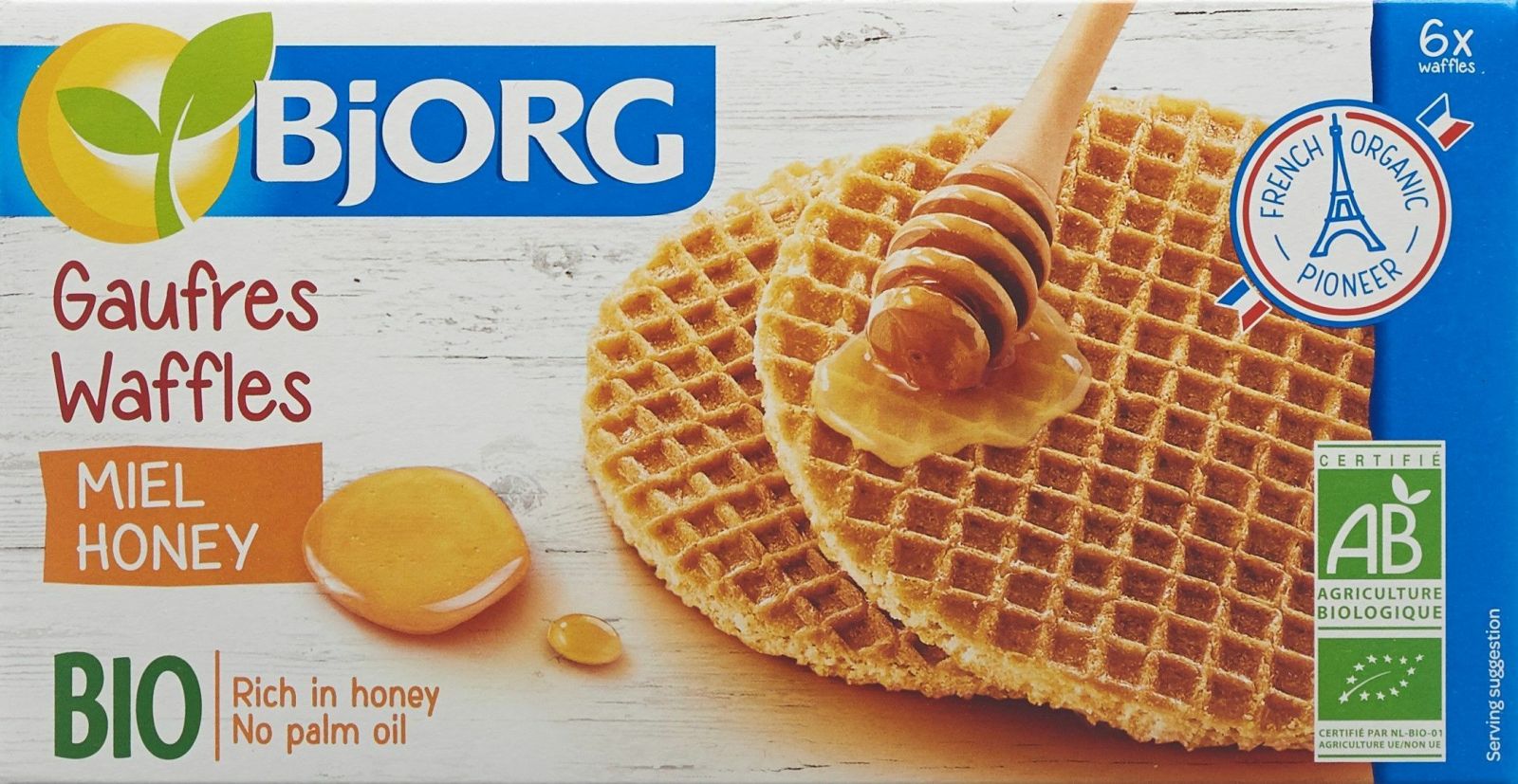 Bjorg Biskuit Honig Waffeln 175g in der Adler Apotheke