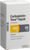 Produktbild von Carboplatin Teva Liquid 600mg/60ml Durchstechflasche
