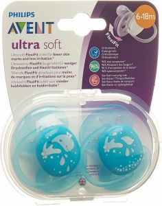Product picture of Avent Philips soother Ult Sof 6-18m Boy