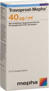 Image du produit Travoprost Mepha Augentropfen 40mcg/ml Flasche 2.5ml
