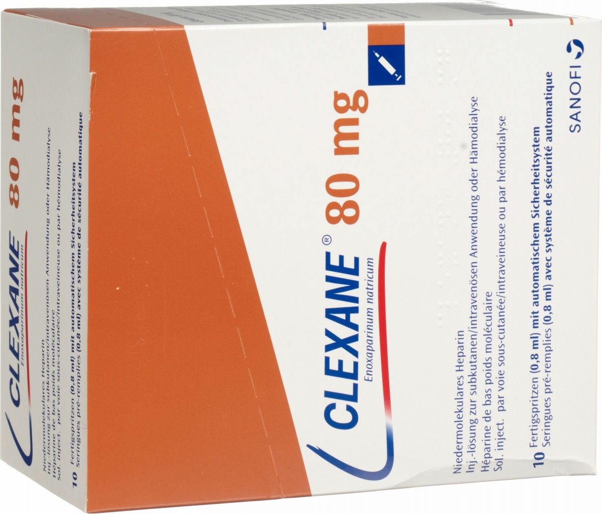 Clexane 80mg/0.8ml 10 Fertigspritzen 0.8ml in der Adler Apotheke