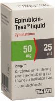 Produktbild von Epirubicin Teva Liquid 50mg/25ml Durchstechflasche
