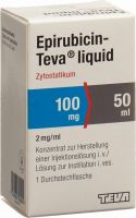 Produktbild von Epirubicin Teva Liquid 100mg/50ml Durchstechflasche