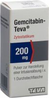 Produktbild von Gemcitabin Teva Trockensubstanz 200mg (neu) Durchstechflasche