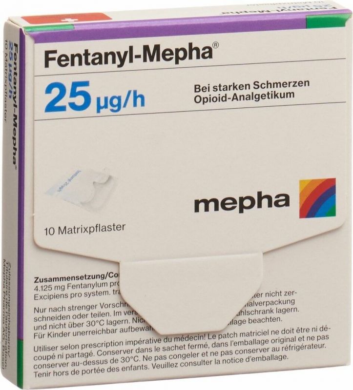 Fentanyl Mepha Matrixpfl 25 Mcg/h 10 Stück in der Adler Apotheke