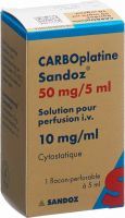 Produktbild von Carboplatin Sandoz Infusionslösung 50mg/5ml Durchstechflasche
