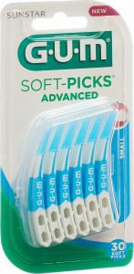 Product picture of Gum Sunstar Bristles Soft Picks Advanced Small 30 pieces