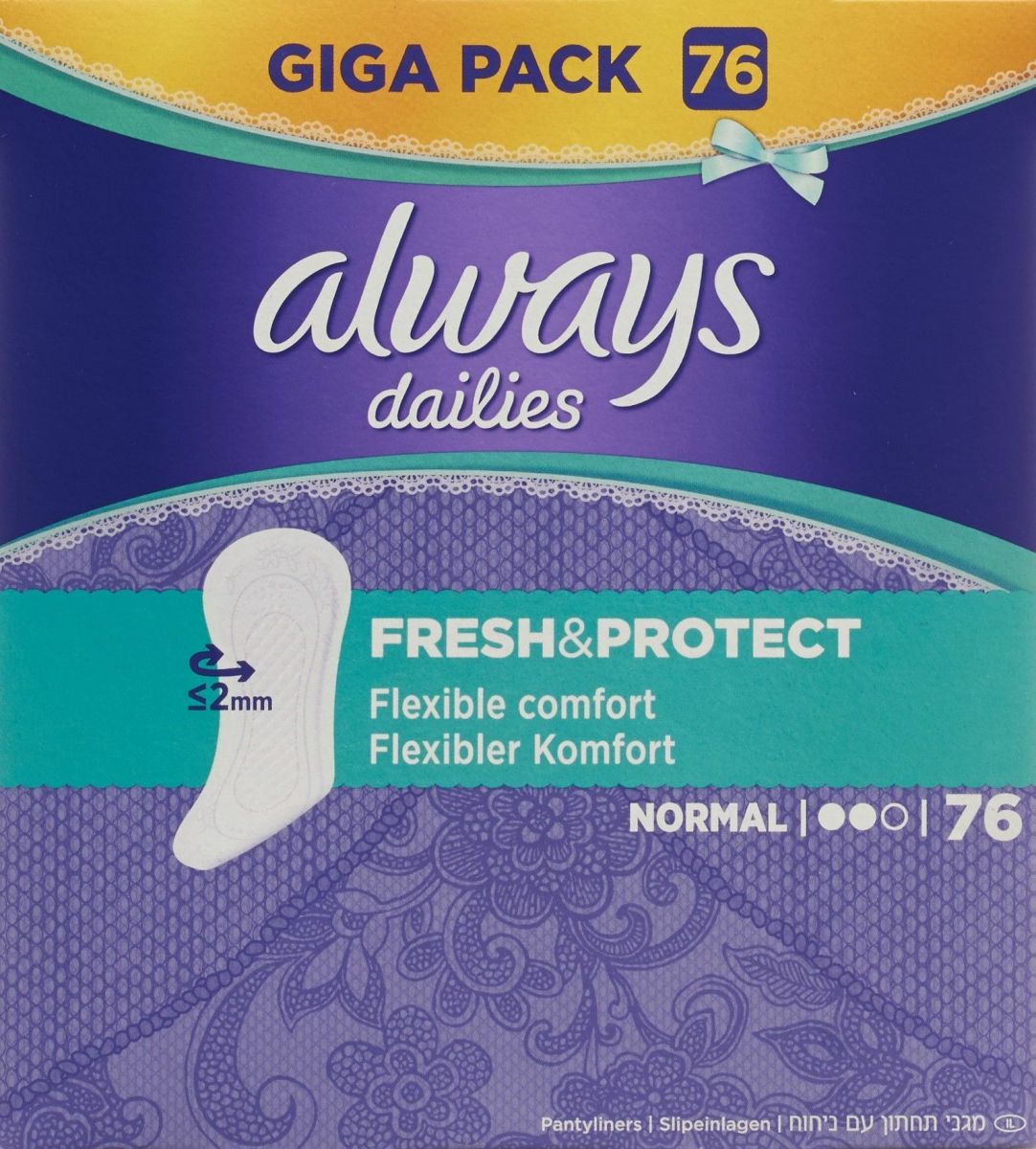 Always panty liners Fresh & Prot Normal Giga 76 pieces in der Adler