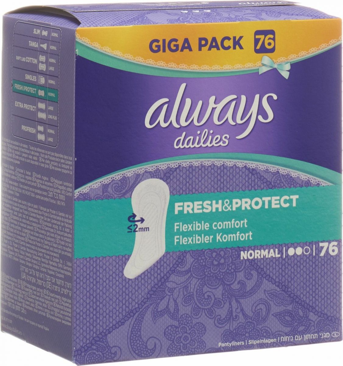 Always panty liners Fresh & Prot Normal Giga 76 pieces in der Adler