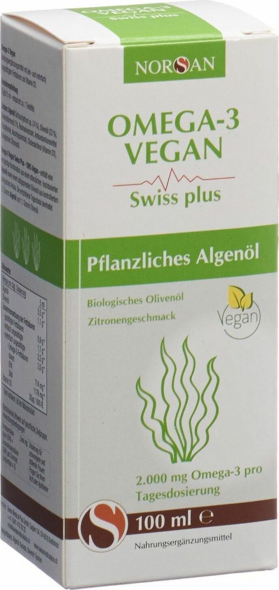 Norsan Omega-3 Vegan Algenoel Flasche 100ml in der Adler Apotheke