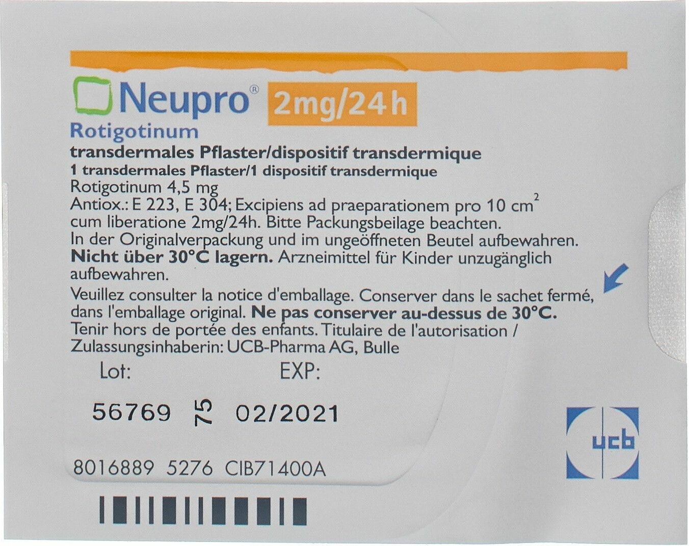 Neupro Pflaster 2 Mg Nebenwirkungen
