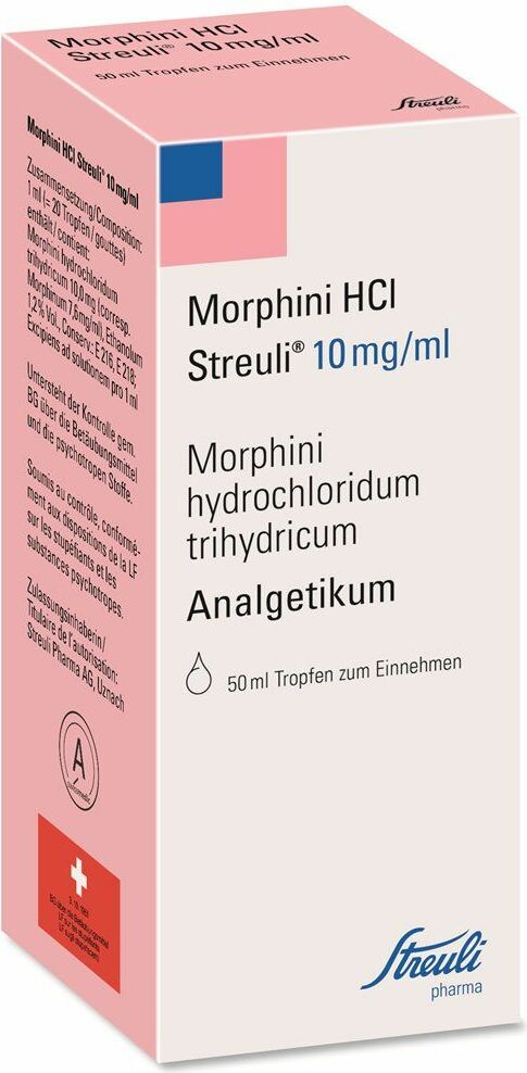 Morphini HCl Streuli Tropfen 10mg/ml 50ml in der Adler Apotheke