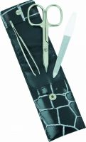 Produktbild von Sunstore Beauty Manikuer Set 3-teilig Lederetui Schwarz