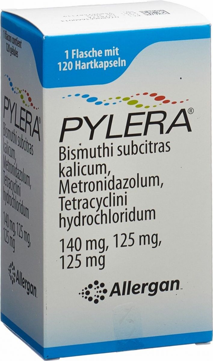 Pylera Kapseln 140 Mg/125 Mg/125 Mg Dose 120 Stück in der Adler Apotheke