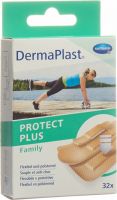 Produktbild von Dermaplast Protect Plus Family Strip 3 Grössen 32 Stück