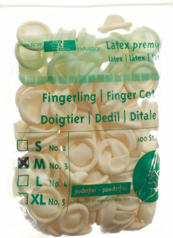 Gribi Fingerlinge Latex Grösse M Unsteril 100 Stück in der Adler Apotheke