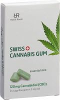 Produktbild von Swiss Cannabis Gum 120mg CBD Mint Box 24 Stück