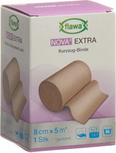 Product picture of Flawa Nova Extra Short-Stretch Bandage 8cmx5m Skin-Coloured