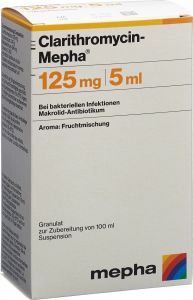 Image du produit Clarithromycin Mepha Suspension 125mg/5ml Flasche 100ml