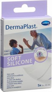 Product picture of Dermaplast Soft Silicone 6x10cm 5 pieces