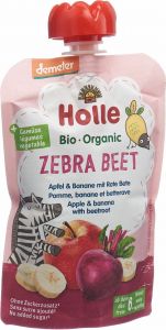 Product picture of Holle Zebra Beet Pouchy Apple Banana Beetroot 100g
