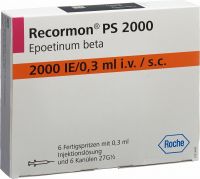 Immagine del prodotto Recormon Ps 2000 Ie/0.3ml Nadelsch Fertigspritze 6 Stück