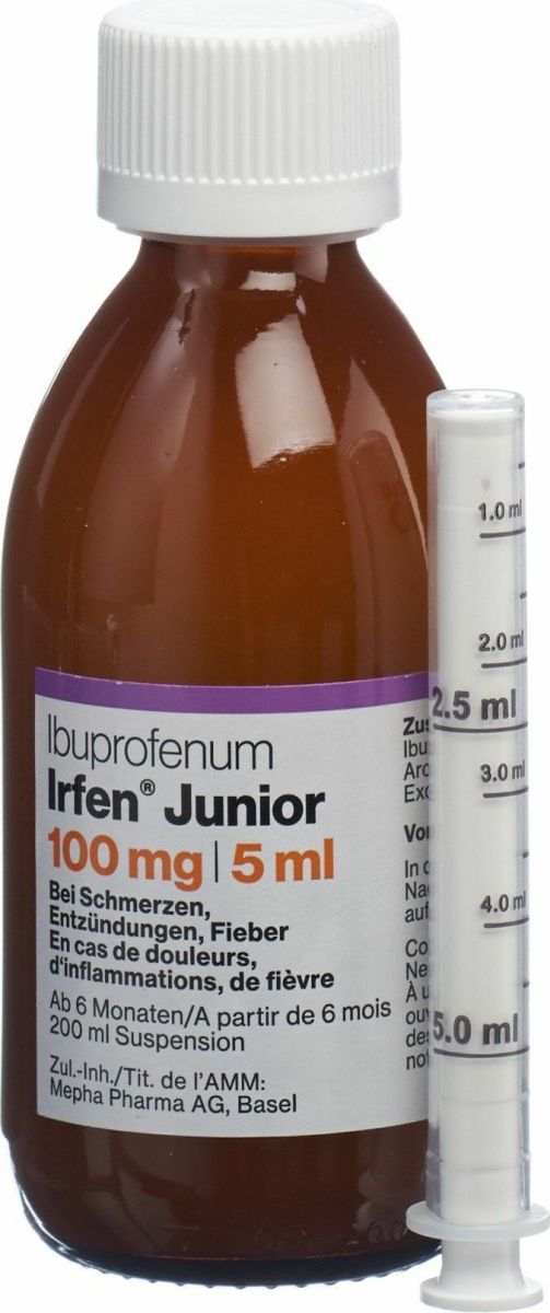 Irfen Junior Suspension 100mg/5ml Flasche 200ml in der Adler Apotheke