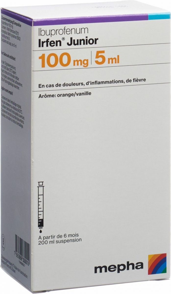 Irfen Junior Suspension 100mg/5ml Flasche 200ml in der Adler Apotheke