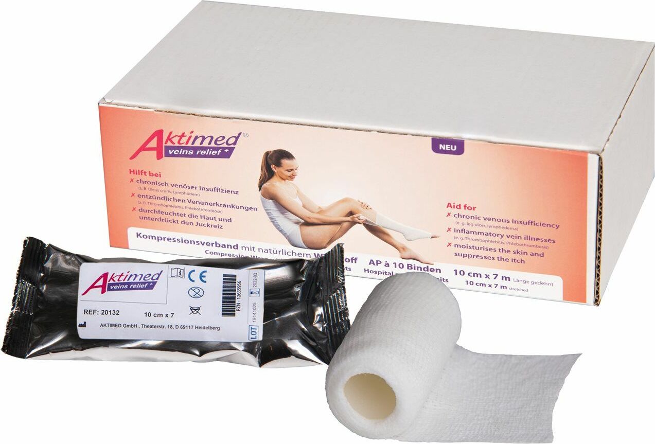 Aktimed Zinkleimverband Veins Relief+ 10 Stück in der Adler Apotheke Aktimed Zinkleimverband Veins Relief+ 10 Stück in der Adler Apotheke