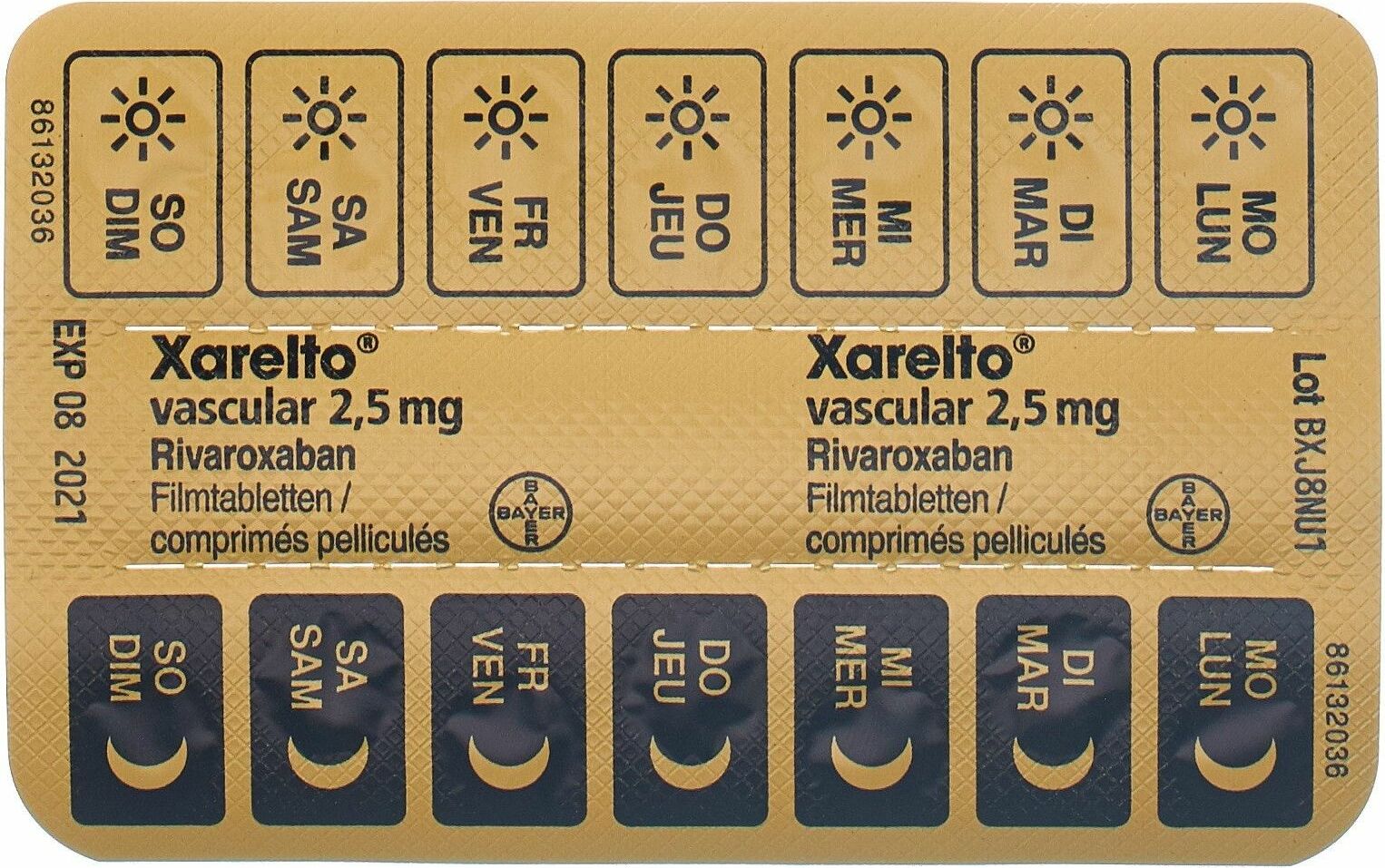 Xarelto Vascular Filmtabletten 2.5mg 196 Stück in der Adler Apotheke