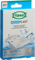 Product picture of Flawa Aqua Plast Pflasterstrips Wasserfest 10x15cm 6 Stück