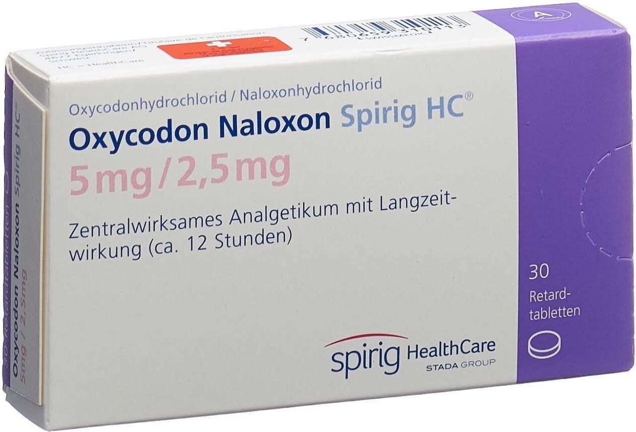 Oxycodon Naloxon Spirig HC Retard Tabletten 5/2.5mg 30 Stück in der Adler Apotheke