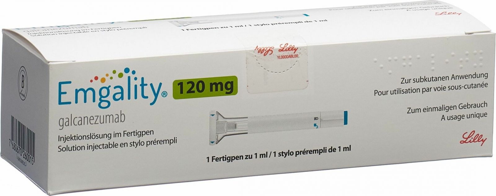Emgality Injektionslösung 120mg/ml Fertigpen 1ml in der Adler Apotheke