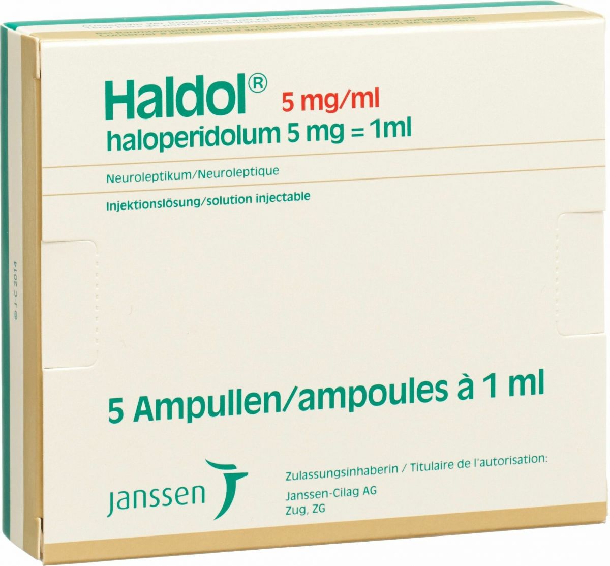 Haldol Injektionslösung 5mg/ml i.m. 5 Ampullen 1ml in der Adler Apotheke