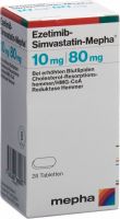 Produktbild von Ezetimib-simvastatin Mepha Tabletten 10/80mg Dose 28 Stück