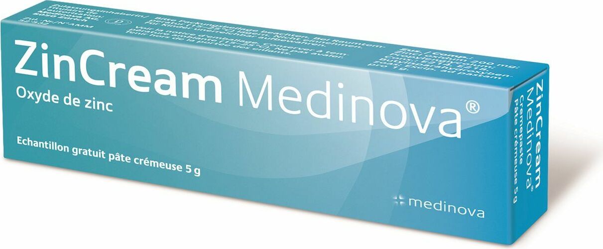 Zincream Medinova Cremepaste Muster Tube 5g in der Adler Apotheke