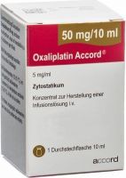 Produktbild von Oxaliplatin Accord Infusionskonzentrat 50mg/10ml Durchstechflasche