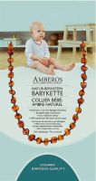 Produktbild von Amberos Natur Bernsteinkette Baby Baro Cognac