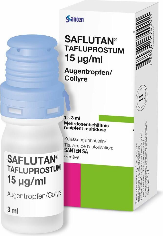 Saflutan Augentropfen Multidose Flasche 3ml in der Adler Apotheke