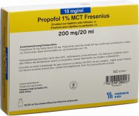 Produktbild von Propofol 1% Mct Fresenius 200mg/20ml Flasche 10 Stück